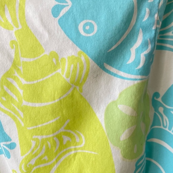 Vintage White Tag Lilly Pulitzer, “Clearwater” print strapless dress, size 0 - Picture 3 of 10